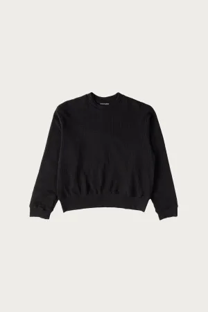 2 Ply Gauze Crewneck - Black