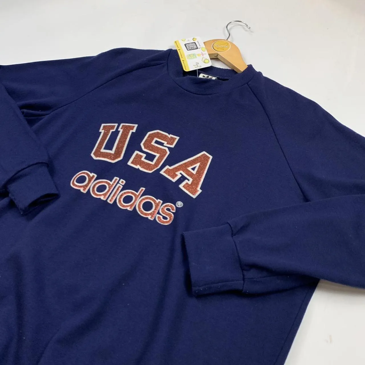 Adidas Navy USA Crew Neck Sweatshirt (S)