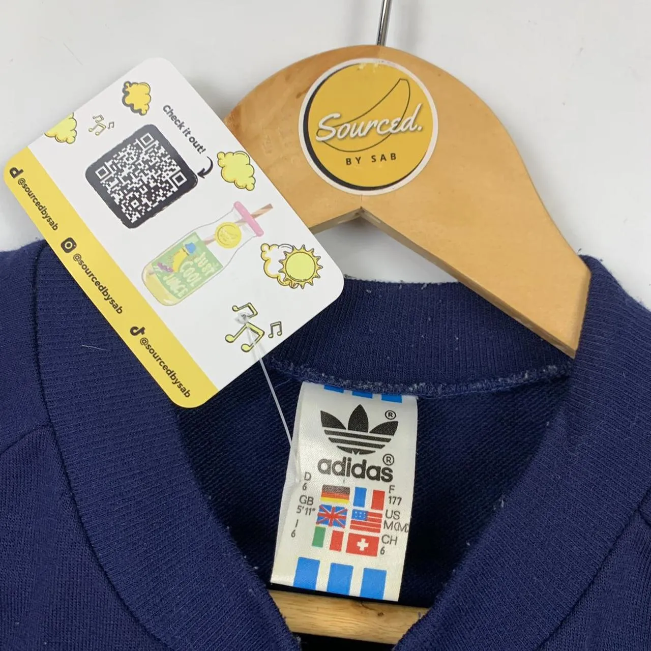 Adidas Navy USA Crew Neck Sweatshirt (S)