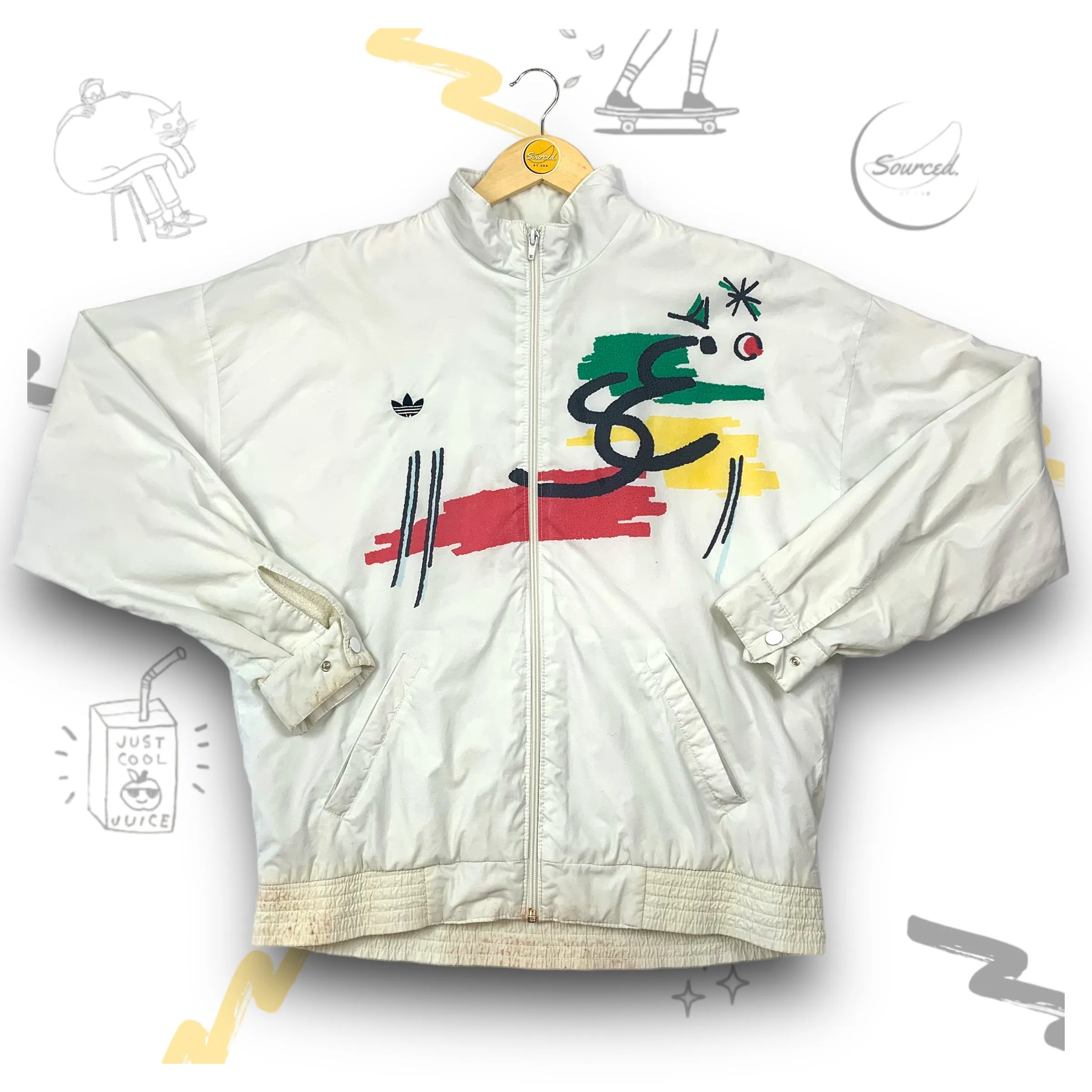 Adidas Original White Trackjacket (L)