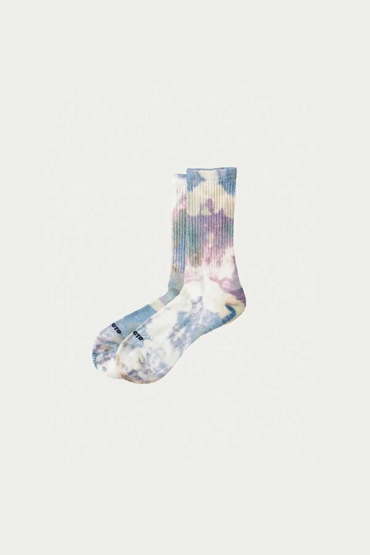All-Rounder Merino Crew Tie Dye - Purple/Blue