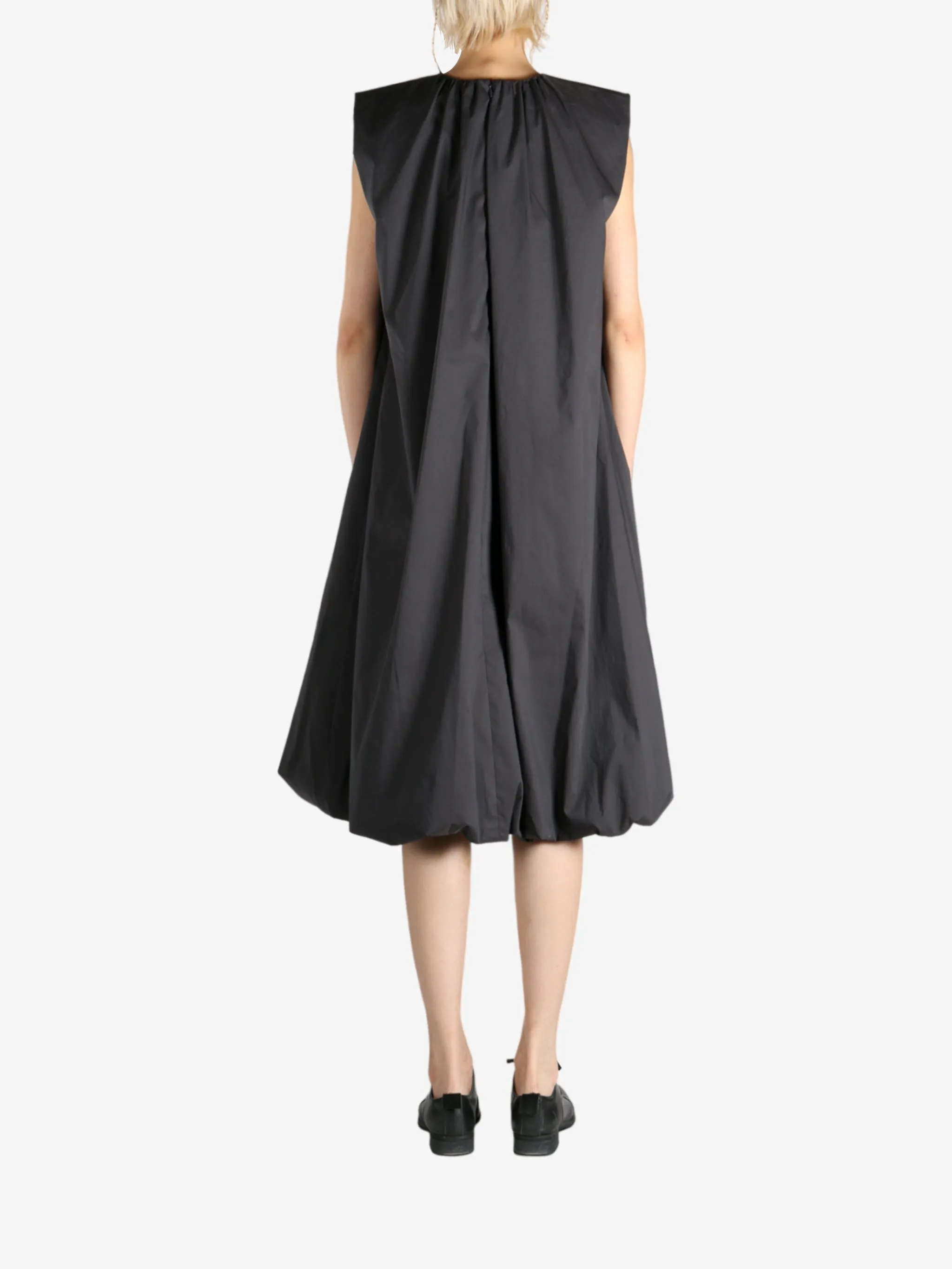 AMOMENTO - Women Cotton Volume Shirring Dress