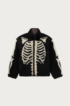 BONE Boa Fleece Reversible Blouson - Black