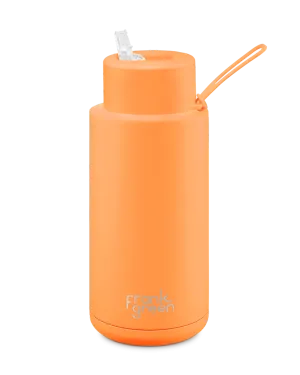 CERAMIC REUSABLE BOTTLE NEON ORANGE