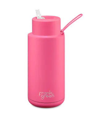CERAMIC REUSABLE BOTTLE NEON PINK