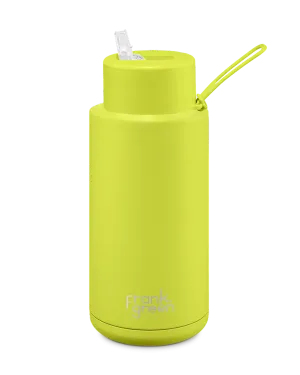 CERAMIC REUSABLE BOTTLE NEON YELLOW