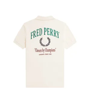 CLUBHOUSE EMBROIDERED POLO SHIRT ECRU