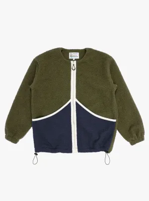 Contrast Fleece Navy
