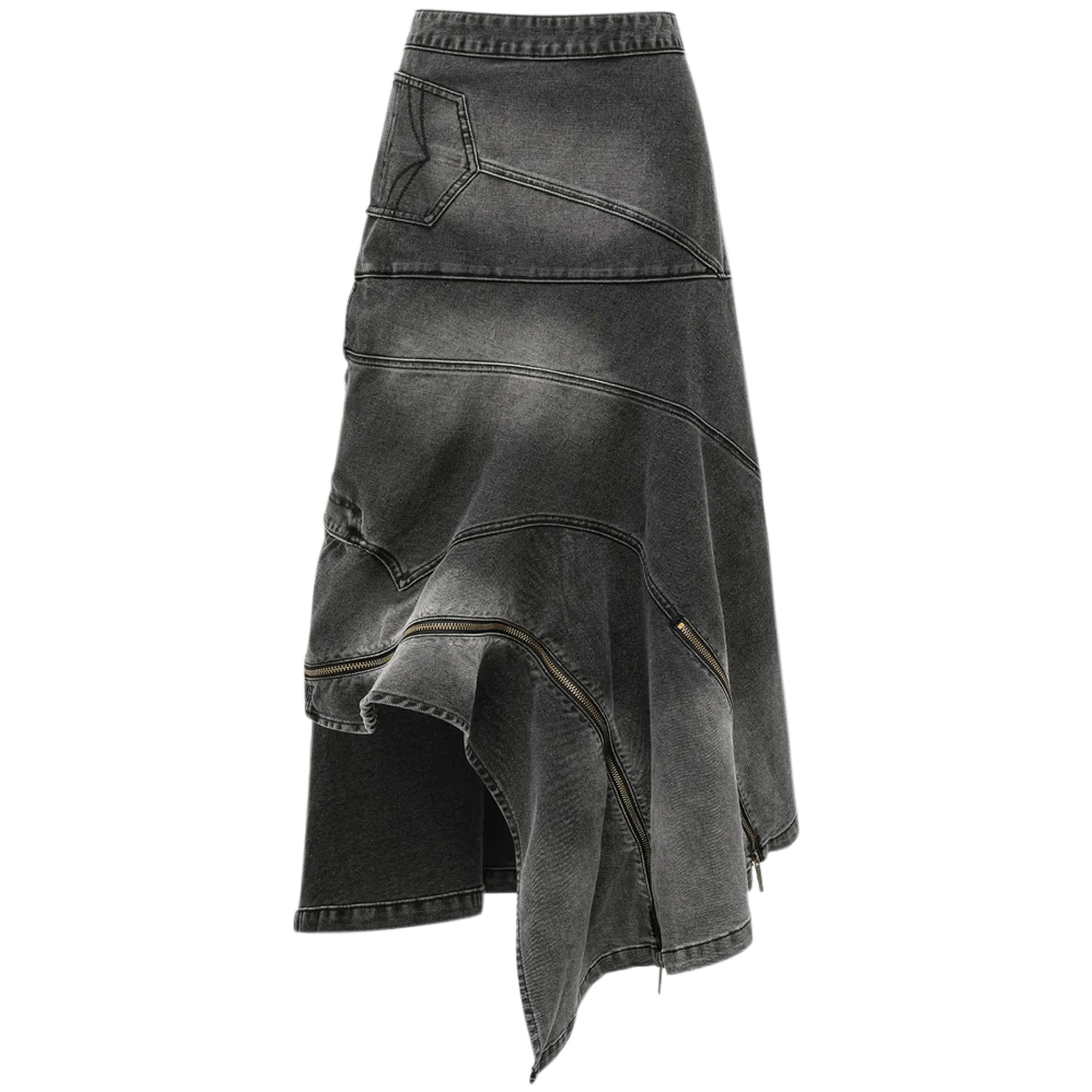 Denim Construction Skirt