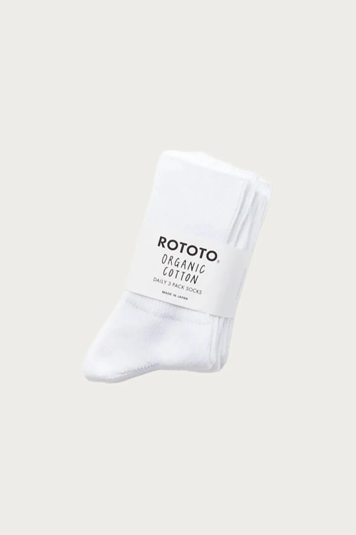 Organic Daily 3-Pack Ribbed Crew - White