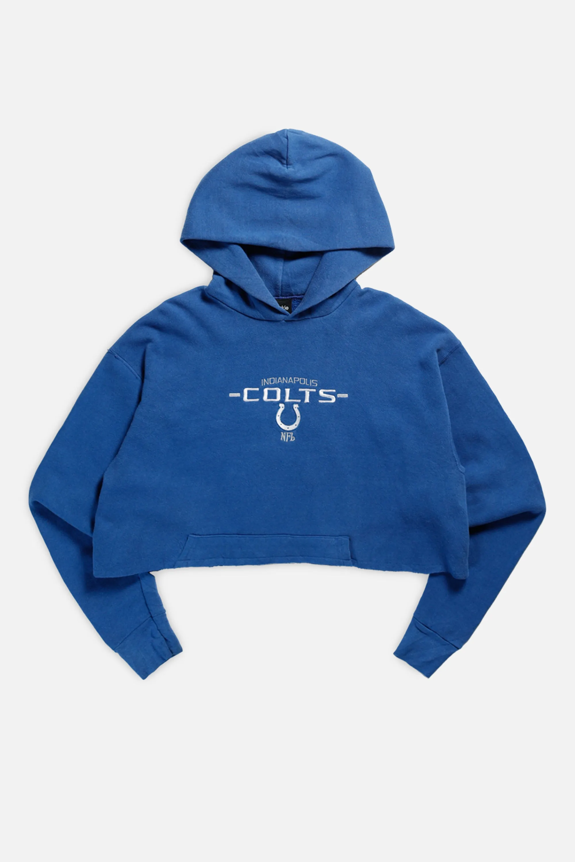 Rework Indianapolis Colts NFL Raw Crop Sweatshirt - L