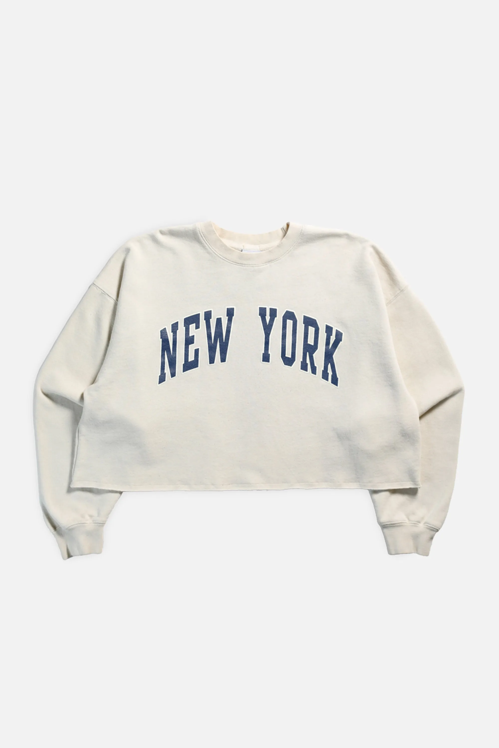 Rework New York Raw Crop Sweatshirt - XXL