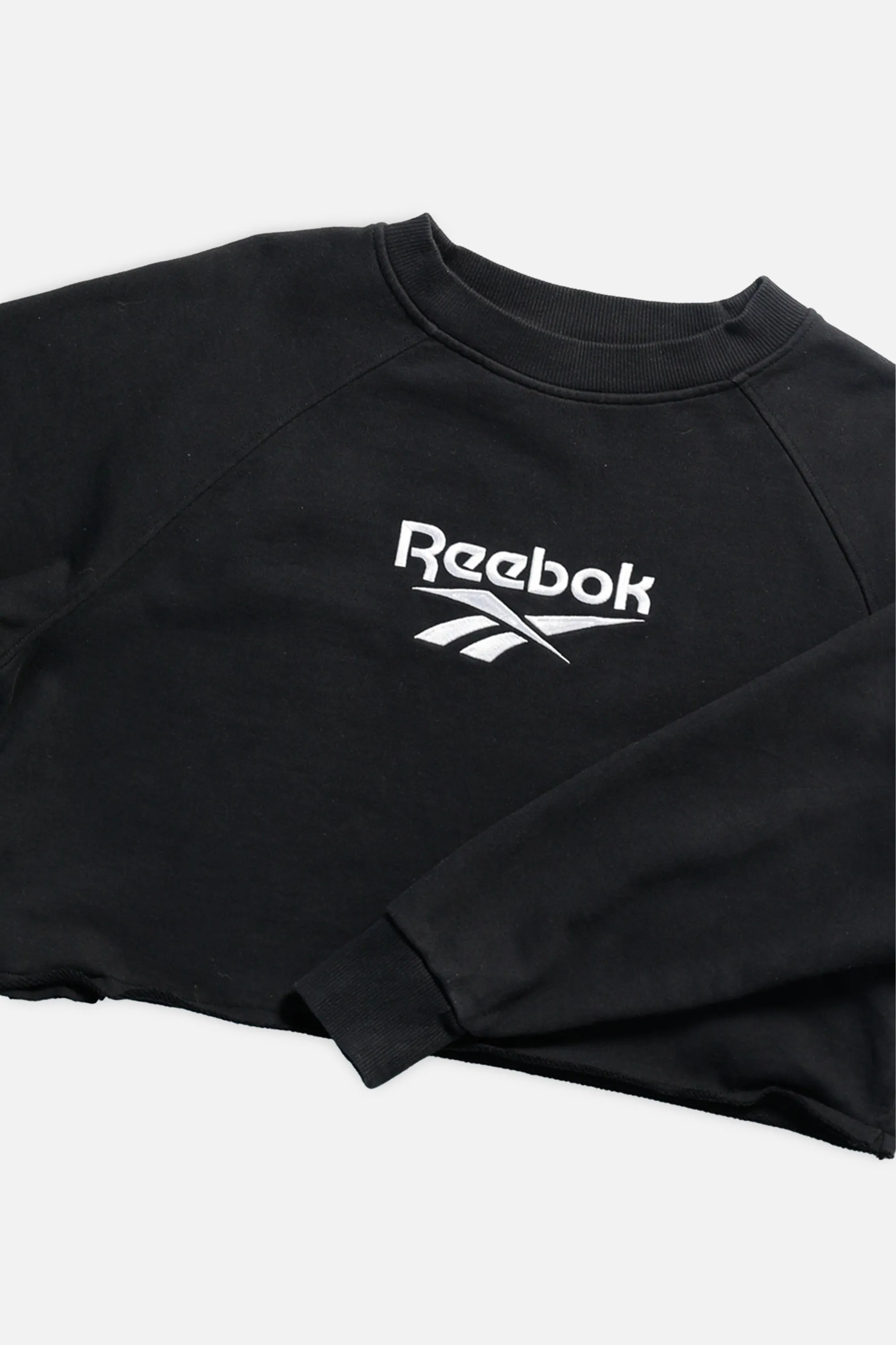 Rework Reebok Raw Crop Sweatshirt - S