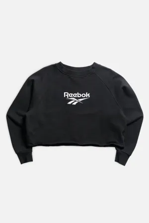Rework Reebok Raw Crop Sweatshirt - S