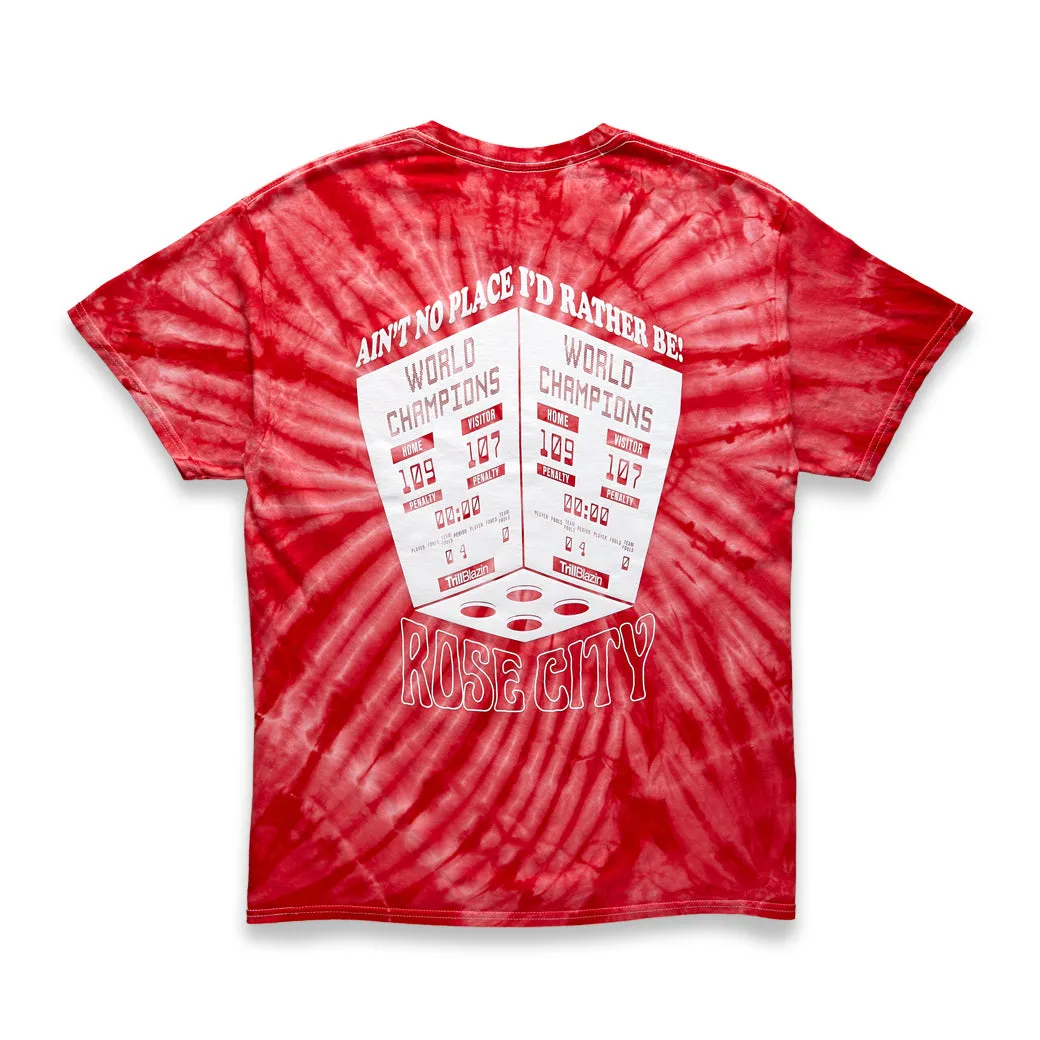 ROSE CITY TEE - RED TIE DYE