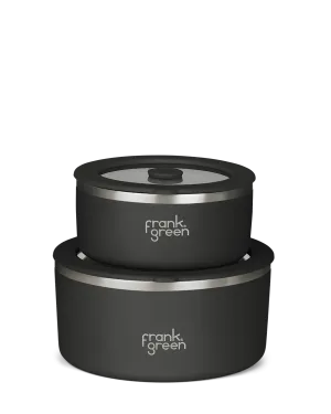 STAINLESS STEEL BOWLS W LID MIDNIGHT