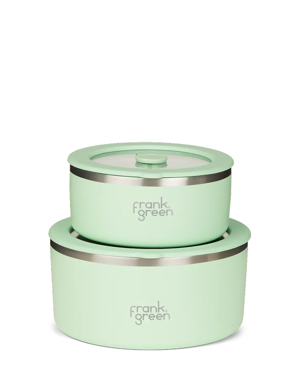 STAINLESS STEEL BOWLS W LID MINT GELATO