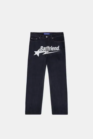 Star Pant Embroidered Raw Denim