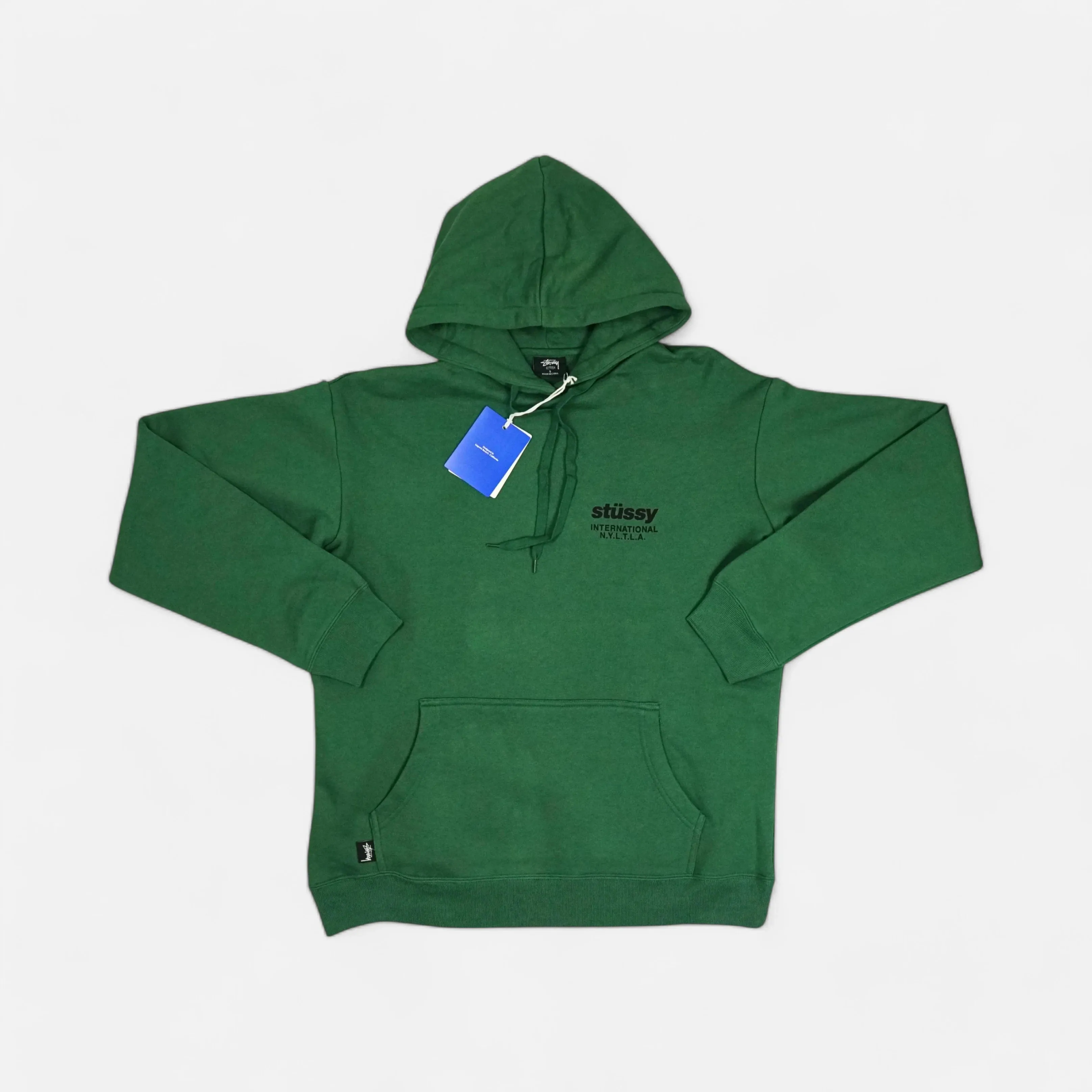 Stssy Green Flower Back Graphic Hoodie