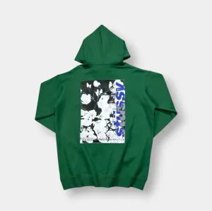 Stssy Green Flower Back Graphic Hoodie