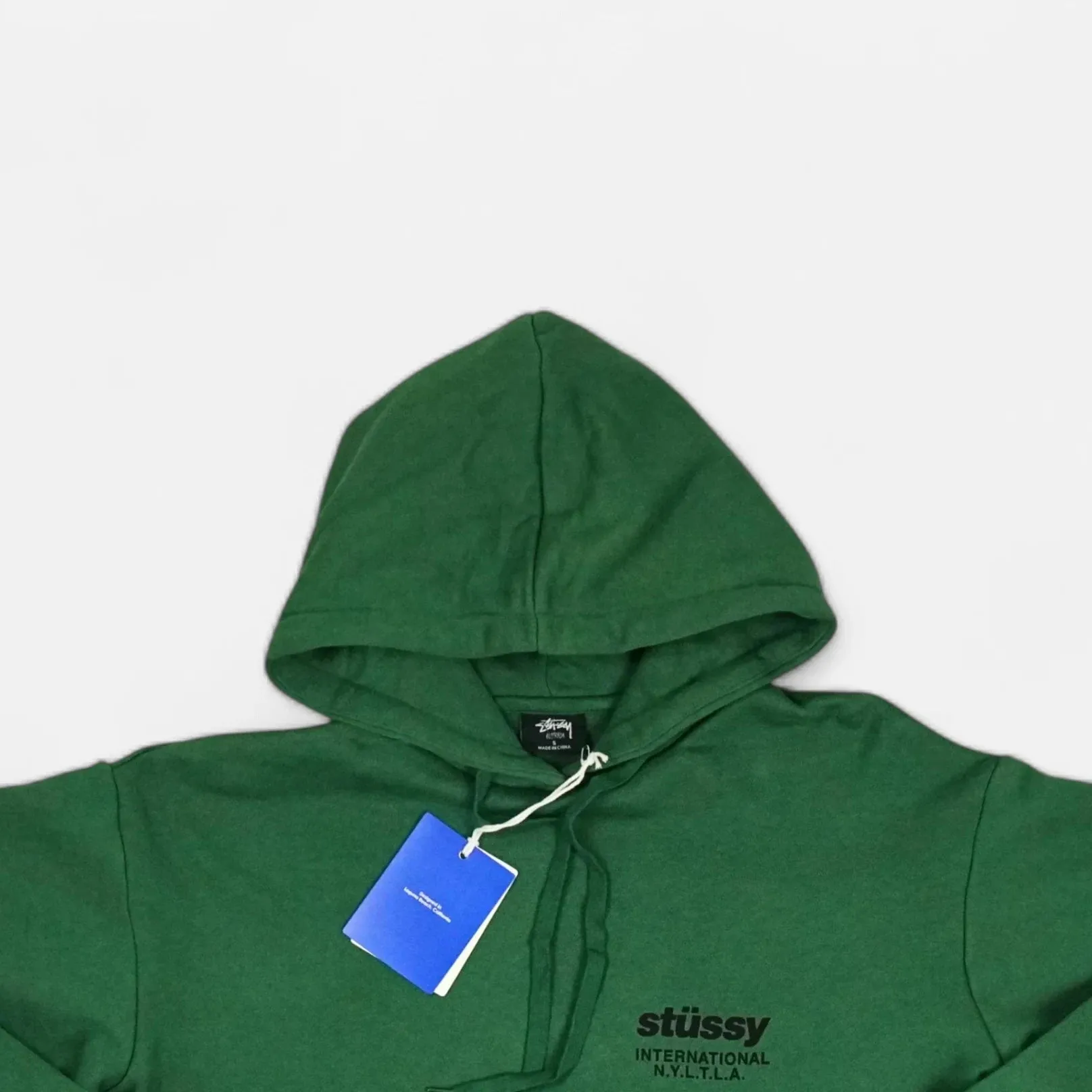 Stssy Green Flower Back Graphic Hoodie