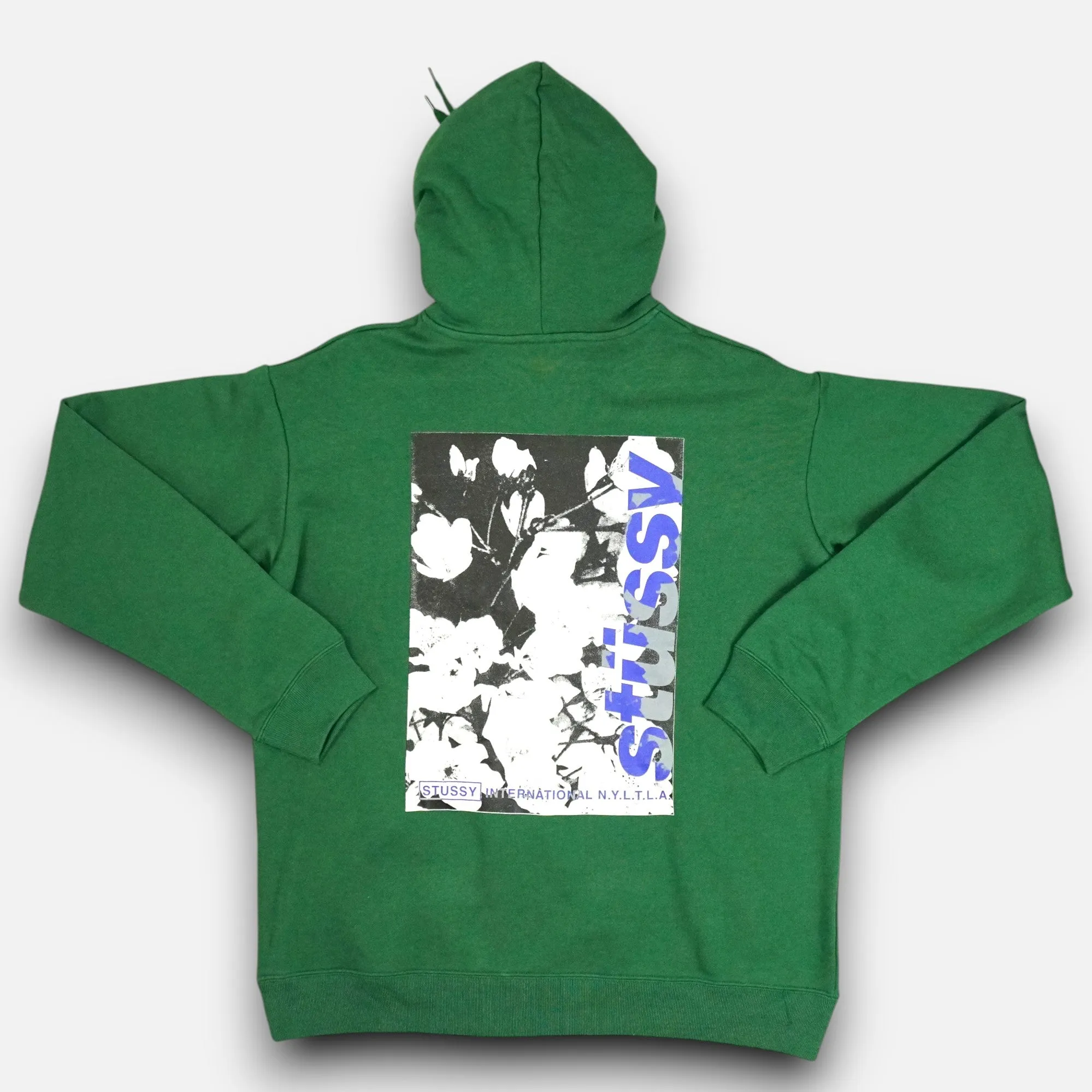 Stssy Green Flower Back Graphic Hoodie