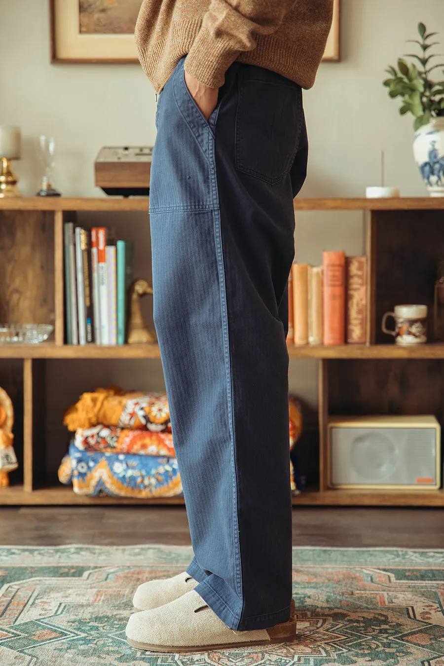 Summer Fatigues - Navy Herringbone