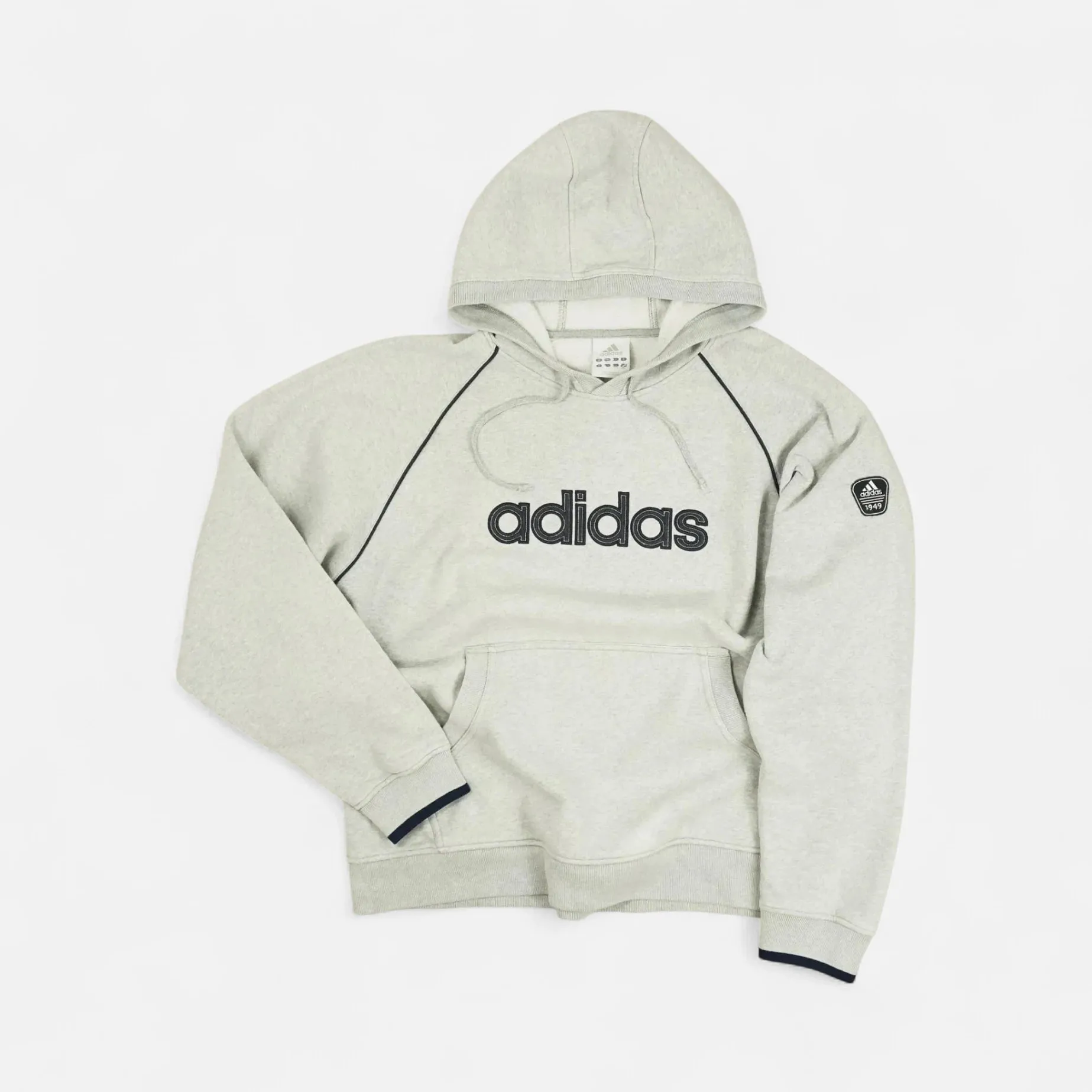 Vintage Adidas Grey Hoodie (L)