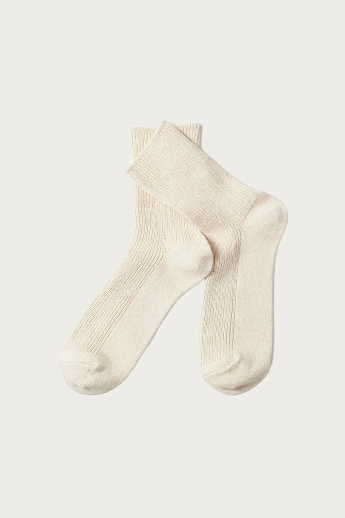 Washi Rib Crew Socks - Raw