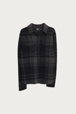 Wool/Cashmere Flannel - Black/Grey