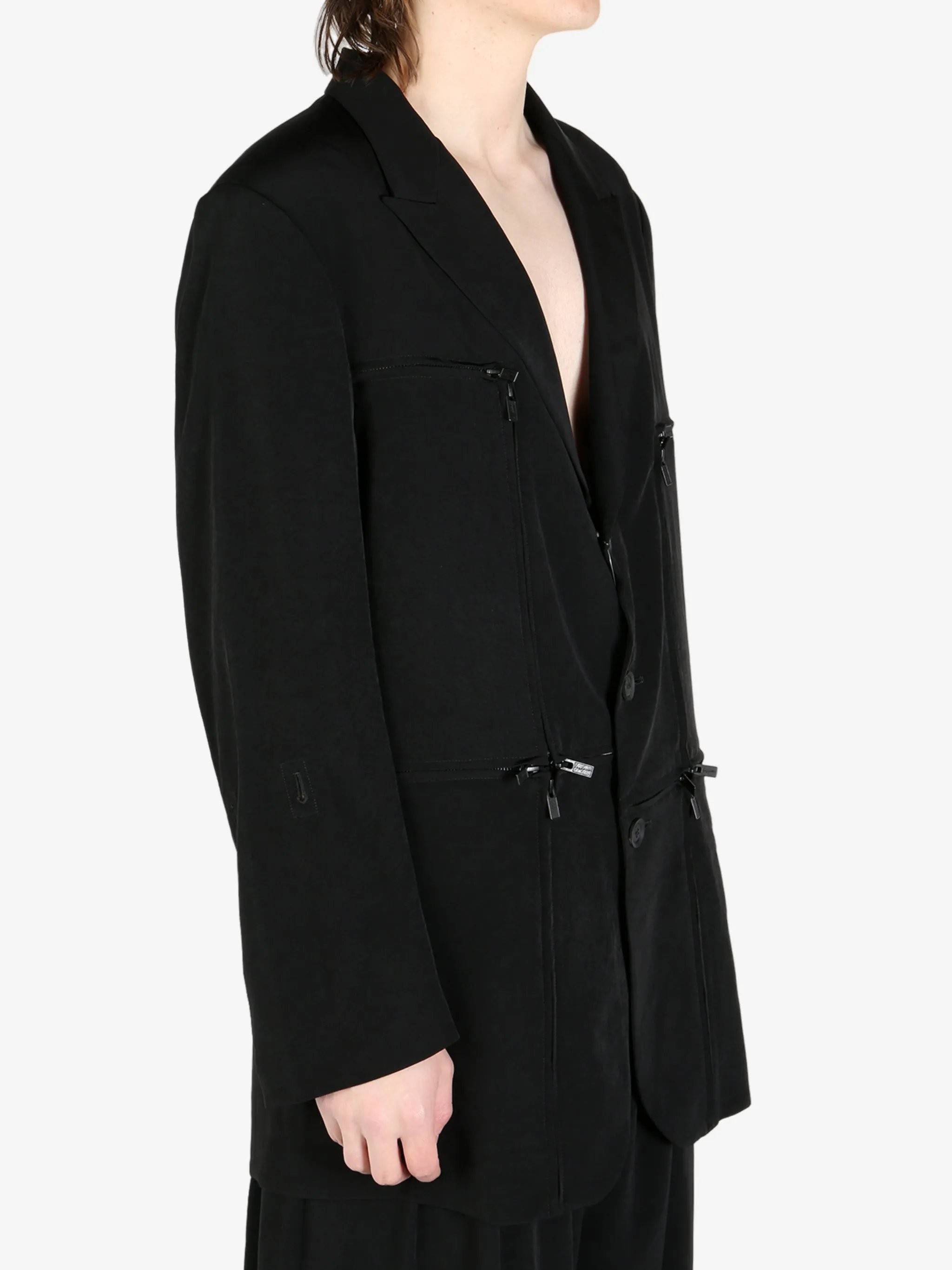 YOHJI YAMAMOTO POUR HOMME - Men Zip Detail Jacket