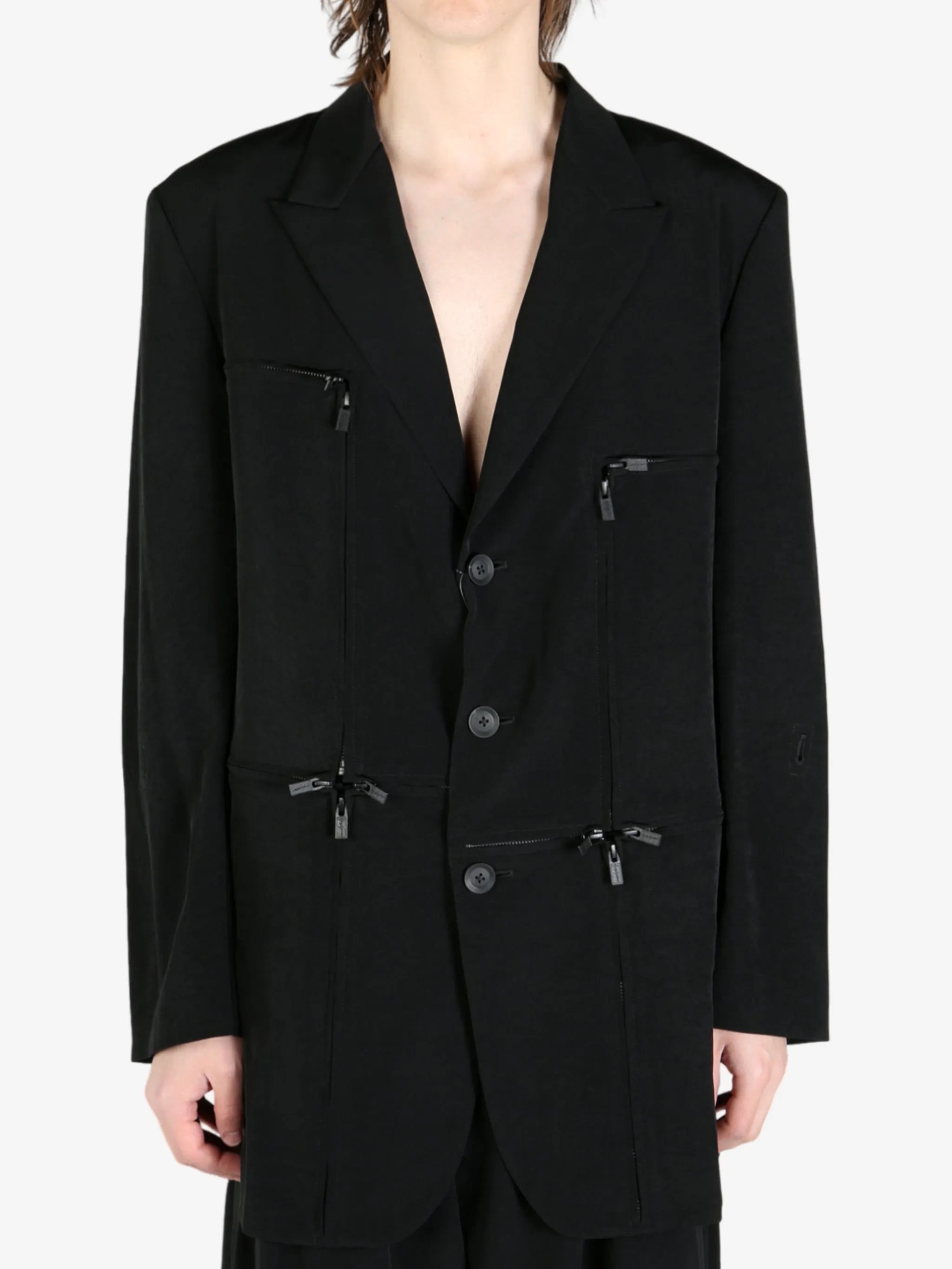 YOHJI YAMAMOTO POUR HOMME - Men Zip Detail Jacket